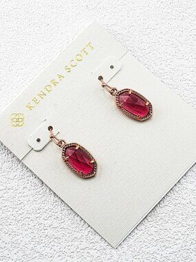 Kendra Scott Red Glass Earrings